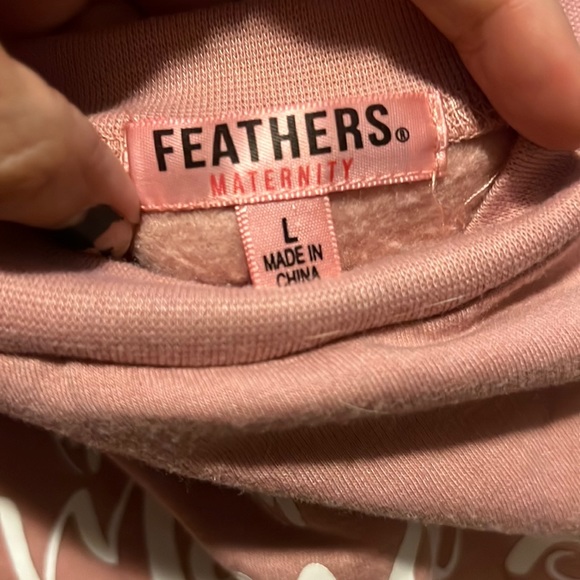 Feathers Maternity Blush Pink Sweatshirt - Picture 2 of 4